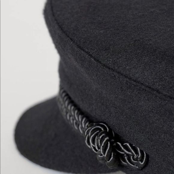 H&M black captain hat womens Sz L - Picture 9 of 10
